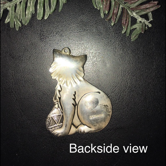 Gorham holiday kitty cat pendant/ Christmas ornament - Picture 6 of 16